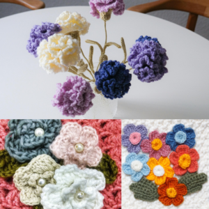 Flor artesanal tejida que simboliza resiliencia y esperanza. Perfecta para regalar o decorar espacios con propósito. Con tu compra apoyas a talleres de mujeres emprendedoras a llegar a su meta diaria